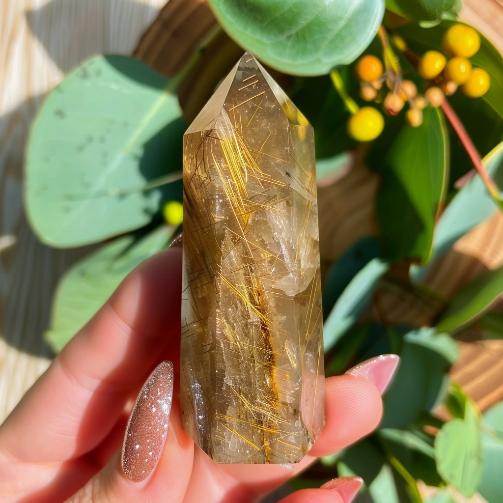 Inclusions in Rutilated Quartz