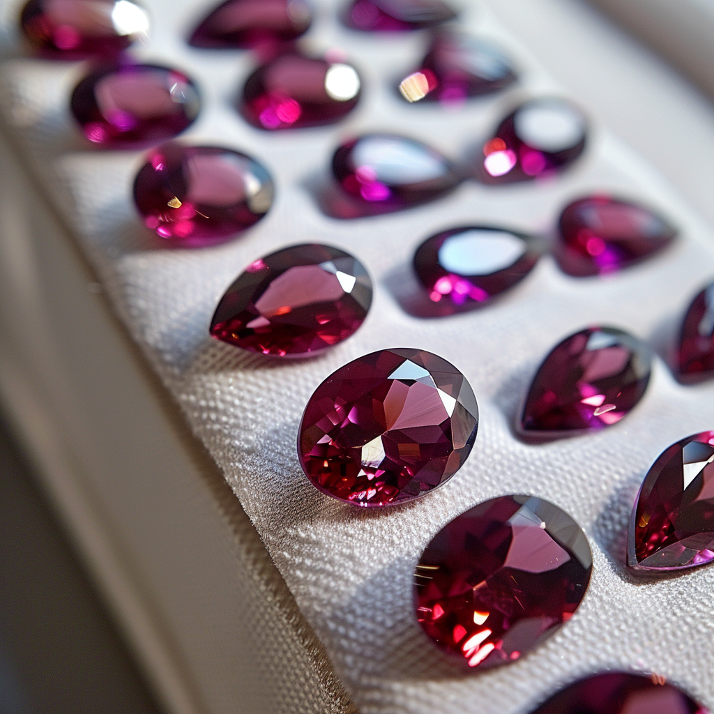 Color chart of Rhodolite Garnet