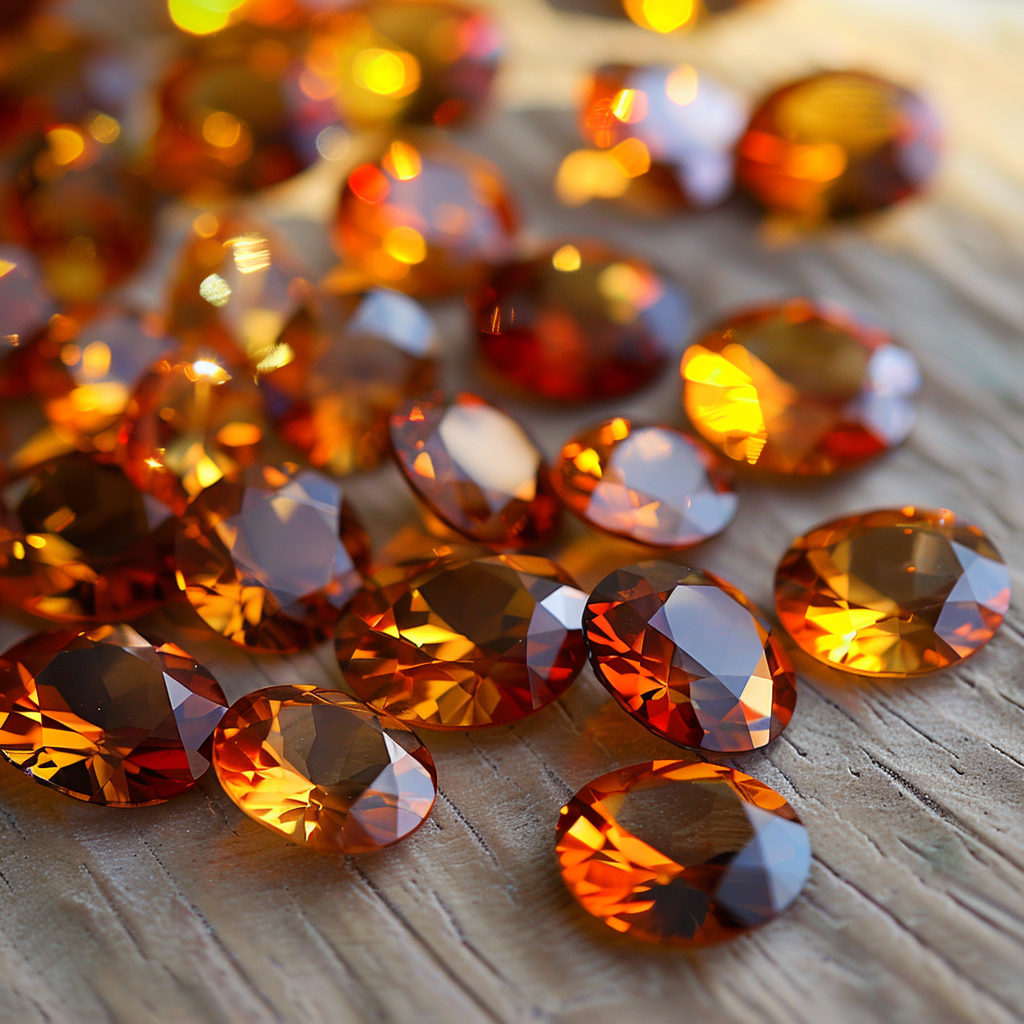 Color chart of Spessartite Garnet