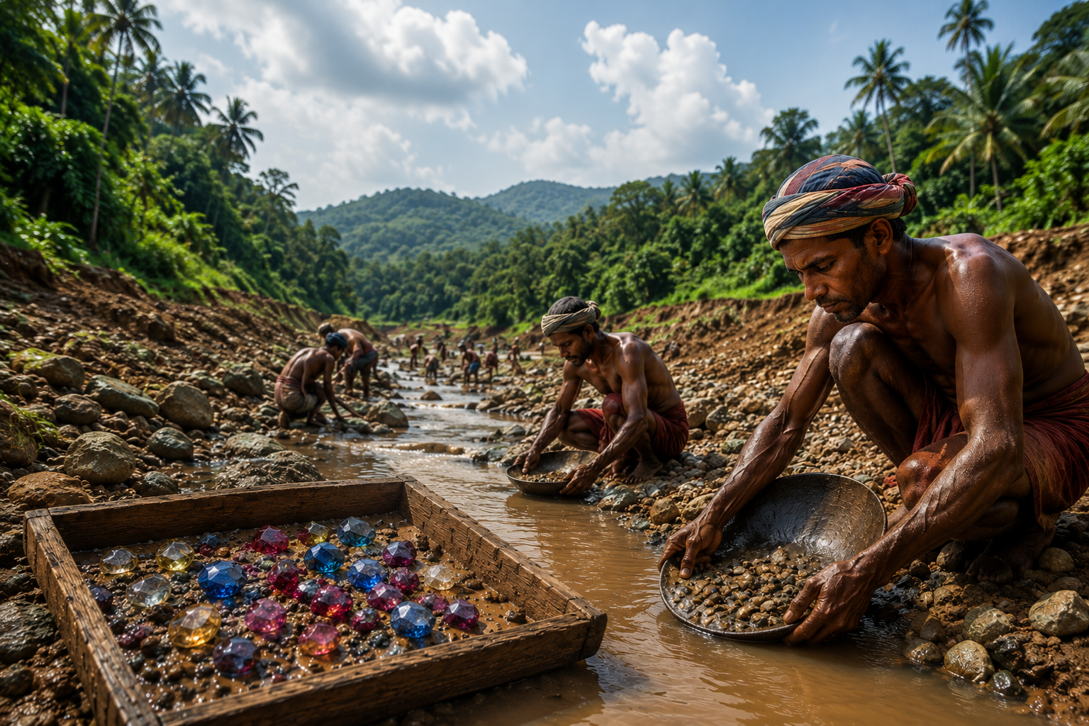 Gemstone Mining in Ceylon